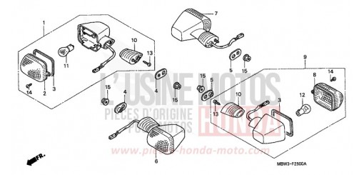 CLIGNOTANT (1) CBR600F1 de 2001